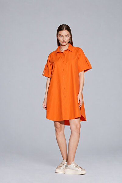 HANIQA Oversize Short Sleeve Long Basic Shirt