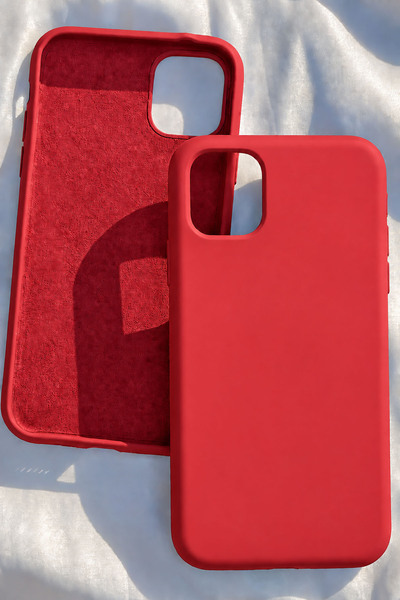 Revasser iPhone 11 için Kılıf Lansman Logolu İçi Yumuşak Kadife 11 kılıfı sil...