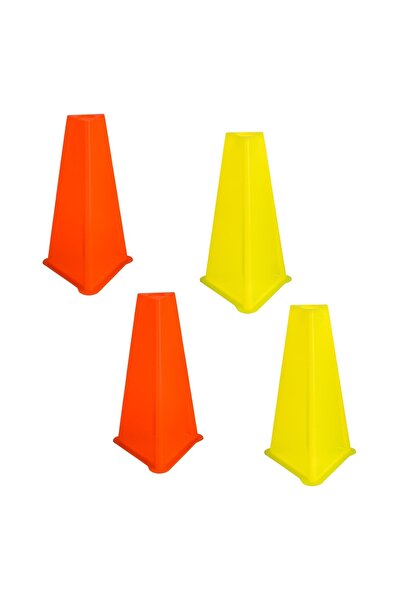 OEM Set Jaloane Antrenament din Plastic Portocaliu Galben 14x14x23cm - 4buc