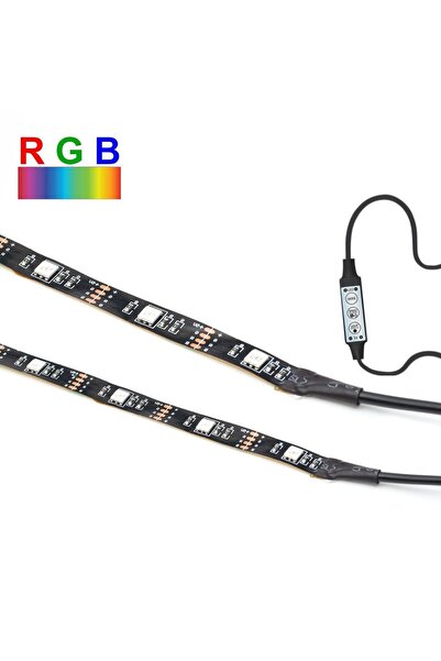 OEM Bandă LED RGB Dimabilă și USB cu Telecomandă 12V 50cm - 2 bucăți