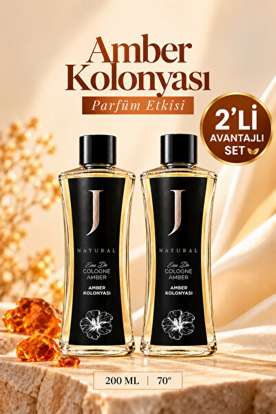 Amber Kolonyası 200 ml x 2 - 2'li Avantajlı Kolonya Seti