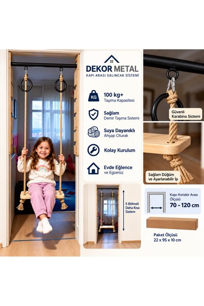 DEKOR METAL KAPI ARASI ÇOCUK SALINCAK VE EGZERSİZ SİSTEMİ lütfen ÖLÇÜ İLETİNZ