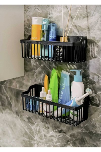 Tinsmith Organizator de raft din plastic multifuncțional, din 2 piese, pentru duș și bucătărie, potrivit pentru utilizare în toate zonele.