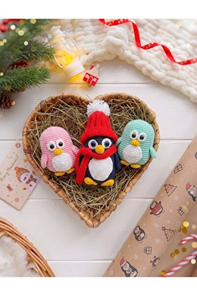 Penguen Toy Set of 3 (Hand Knitted)
