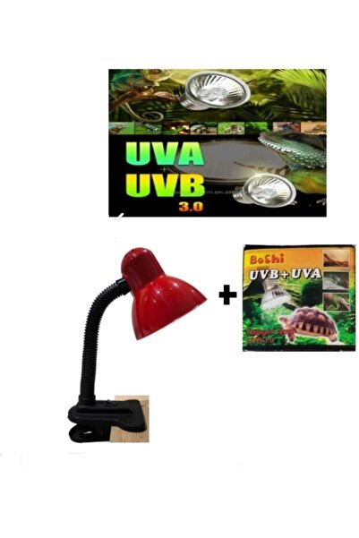 Mandallı Lamba Tutacağı On/Off Anahtarlı, 2 Adet 25 W Uva/uvb Lamba Dahil