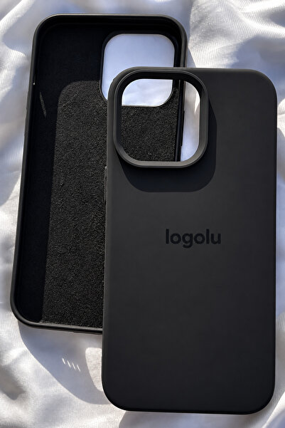 Revasser iPhone 14 Pro için Kılıf Lansman Logolu İçi Yumuşak Kadife 14 Pro kı...