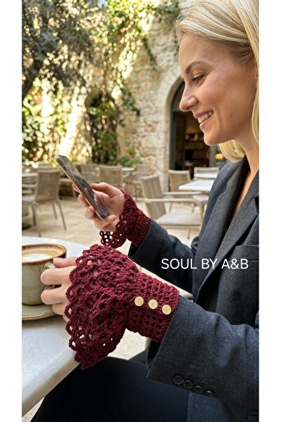 SOUL BY A&B Hand-Knitted Cuff Gloves, Arm Warmers, Fingerless Gloves, Jacket ...