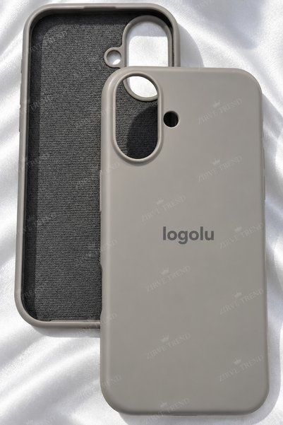 Revasser iPhone 16 için Kılıf Lansman Logolu İçi Yumuşak Kadife 16 kılıfı sil...