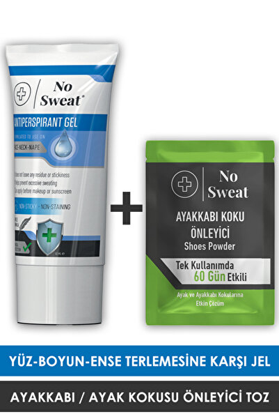 Antiperspirant Gel Yüz-Boyun-Ense Terlemesine Karşı 50 ML+Ayakkabı / Ayak Kokusu Önleyici Toz 125 GR