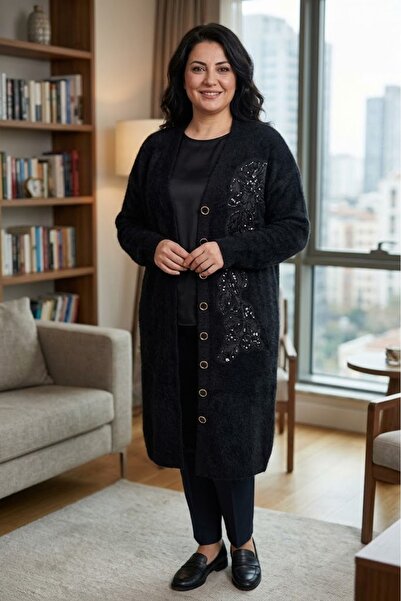 elma abone New Season Women's Stylish Beautiful Beaded Beard Cardigan