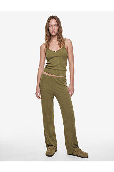 Koton Elastic Waist Viscose Blend Comfortable Cut Pajama Bottoms