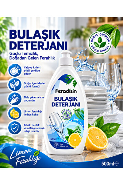 Feradisin Doğal Elde Yıkama Bulaşık Deterjanı 500 ML