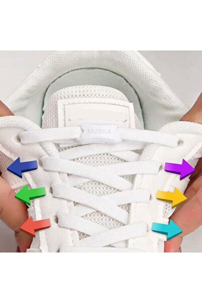 srtfootcare Tak Bırak Yeni Nesil Kilitli Elastik Ayakkabı Bağcığı, Tak Bırak Akıllı Lastik Bağcık 1 Çift