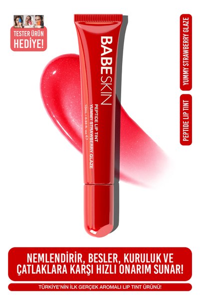 Babeskin 10ml Strawberry Tint Lip Care Brightening Lip Balm - Peptide,Shea,Cu...