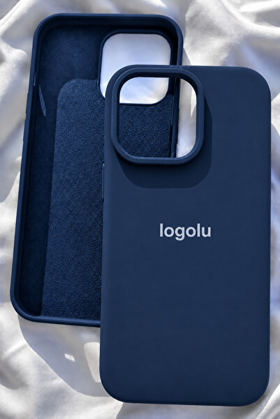 Revasser iPhone 15 Pro için Kılıf Lansman Logolu İçi Yumuşak Kadife 15 Pro kı...