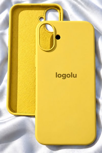 Revasser iPhone 16 için Kılıf Lansman Logolu İçi Yumuşak Kadife 16 kılıfı sil...