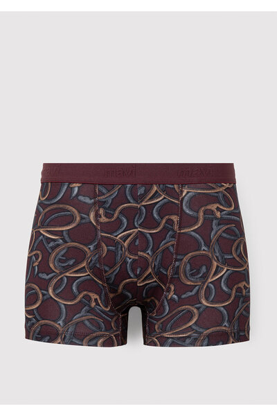 Mavi Baskılı Bordo Boxer 0912475-70422