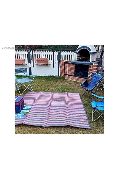 EnGözde Home Consept Katlanır Çantalı Plaj Hasırı - Piknik Hasırı - Plastik K...