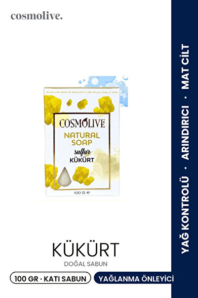 Cosmolive Doğal Sabun | Kükürt | & Karşıtı | Yağlanma Önleyici | 100 gr