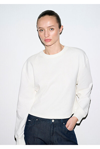 Mavi Crew Neck Ecru Sweatshirt 1S10508-70051