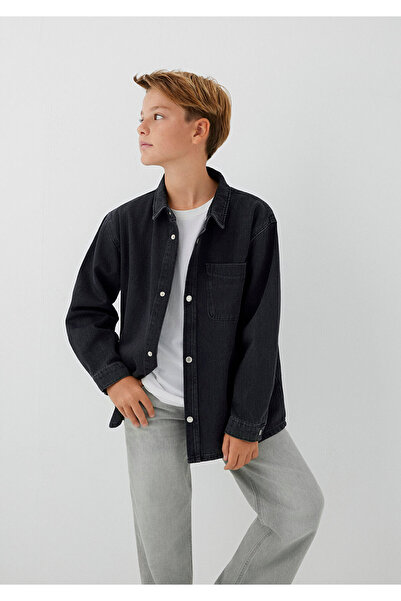 Mavi Bobbo 90S Anthracite Denim Jean Shirt Oversized / Wide Cut 6210000-89447