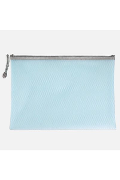 OEM Mapa cu Fermoar Transparenta Bleu cu Plasa 33x25cm - Mape Arhivare Model,...