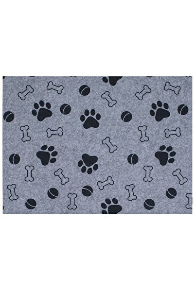 OEM Covoras Gri cu Model Labute pentru Caini 70x50cm - Covorase Animale Compa...