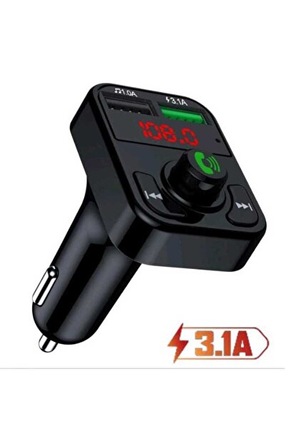 MetaForce Plus QC 3.1A USB PD Hızlı Şarjlı FM Transmitter Bluetooth Araç Kiti...