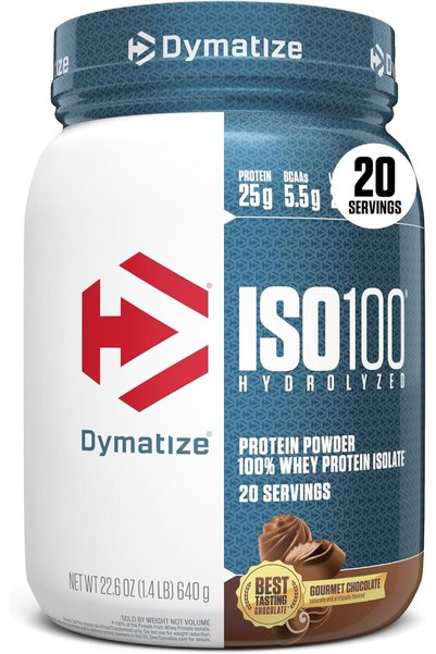 Dymatize بروتين مصل اللبن المعزول المحلل ISO 100، شوكولاتة جورميه، 1.43 رطل