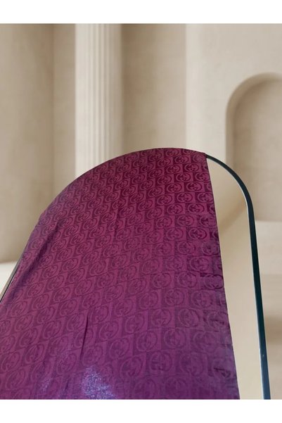 Avzen G Patterned Cotton Jacquard Shawl Noya Series Burgundy