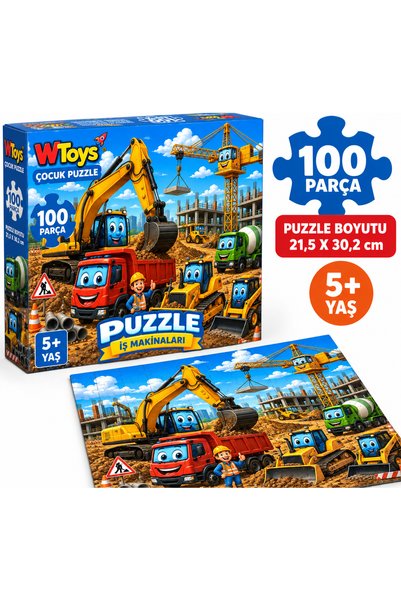 Genel Markalar İş Makinaları 100 Parça Puzzle