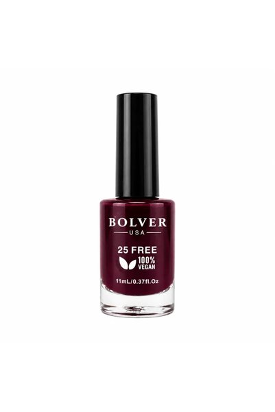 Bolver - Quick-drying, glossy, trendy nail polish, shade 631, red-purple - 11 ml