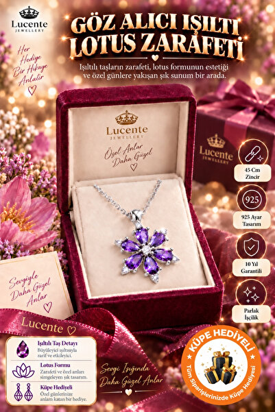 Lucente Jewellery 925 Ayar Aşk Şans Bolluk Bereket ve Zarafetin Simgesi Silve...