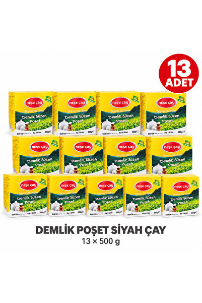 Neşe Çay Demlik Poşet Siyah Çay 500 g (50 x 10 g) - 13 Adet