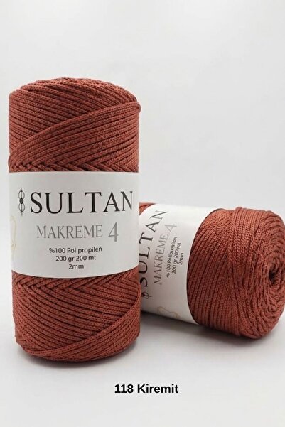 hobi dünyası evim 1 Piece Sultan Macrame 4 Strands 200 Grams 200 Meters 2 mm ...
