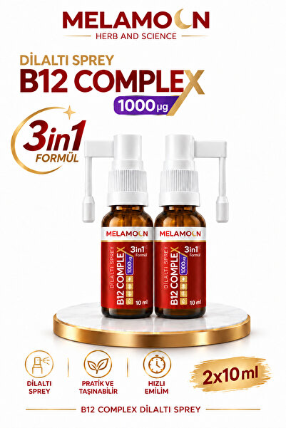 Melamoon B12 Complex, Vitamin b12, Vitamin b6, Folik Asit İçeren Takviye Edic...