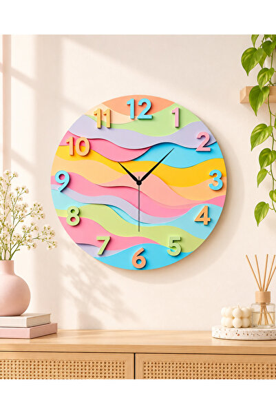 AA Shop Renkli Baskı Desenli Sayılı Yılbaşı Hediyelik Ahşap Sessiz Tablo Duva...