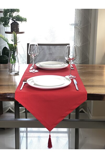 desenizmir American Tablecloth, Red Runner, Christmas Table, Christmas