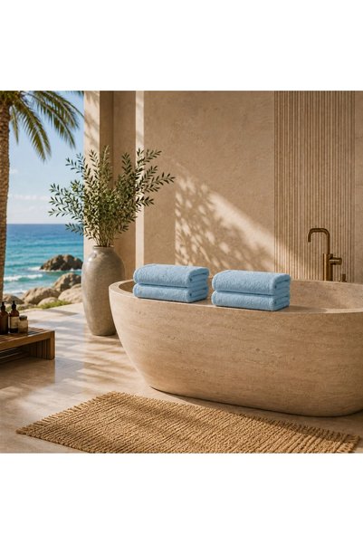 The Cotton Connection Luxury 100% Cotton Bath Towels – Pack of 4, (70x140 cm)...