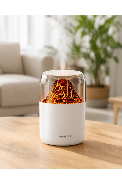 280ml Alev Işıklı Ultrasonik Nemlendirici Sessiz USB Şarjlı