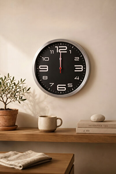 Frapan Home GLX 30 cm Duvar Saati Sessiz Akar Mekanizma Gerçek Cam
