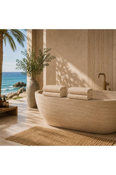 The Cotton Connection Luxury 100% Cotton Bath Towels – Pack of 4, (70x140 cm) 600 GSM, Ultra Soft & Highly Absorbent