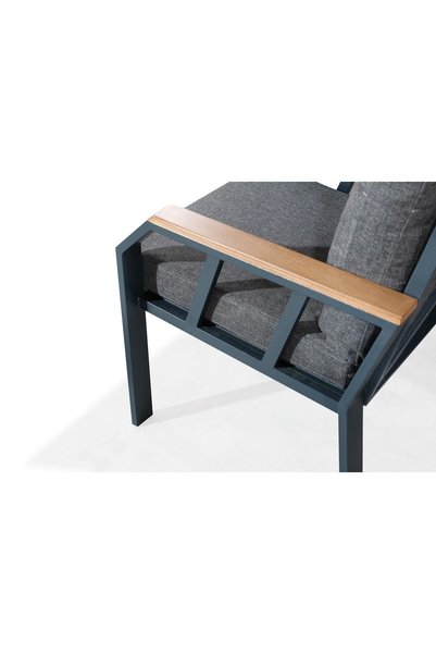 Tu Tienda NERGİZ 3+1+1+MASA BALKON BAHÇE MUTFAK TAKIMI,KOYU GRİ