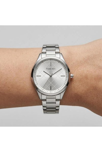 Frank Alex Fa.0822 13002m.01 640071 Silver Color Steel 2 Year Warranty Women's Wristwatch