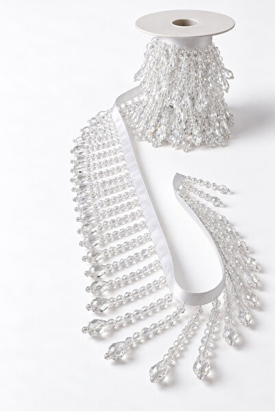 jasmina store 1cm traka sa kristalnim perlama na satenskoj traci (5.5cm) [1m]