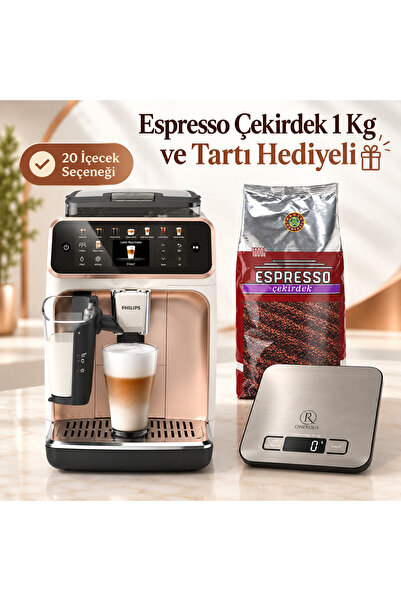 Philips EP5543/80 20 İçecek Seçeneği Espresso Makinesi Espresso Çekirdek 1 Kg ve Tartı Hediyeli