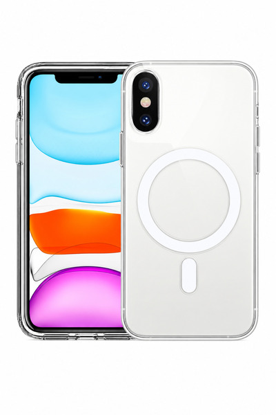 Powerfox iPhone Xs/ X Uyumlu Gerçek Magsafe Özellikli Sert Şeffaf Kılıf