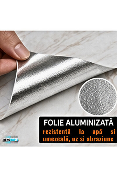 Autohelix MSA Folie de vinil autoadezivă pentru mobilier, cu finisaj aluminiu...