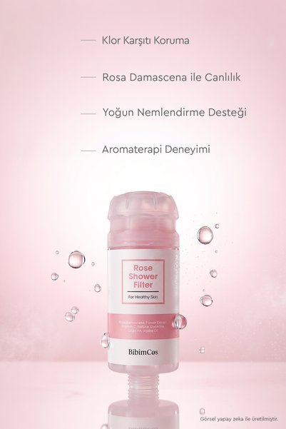 Bibimcos Rose Shower Filter - Gül Özlü Duş Filtresi