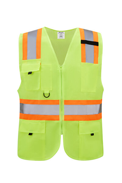 Lawazim PRO7 High Visibility Safety Vest - EN 471 Reflective Vest with 5 Pock...